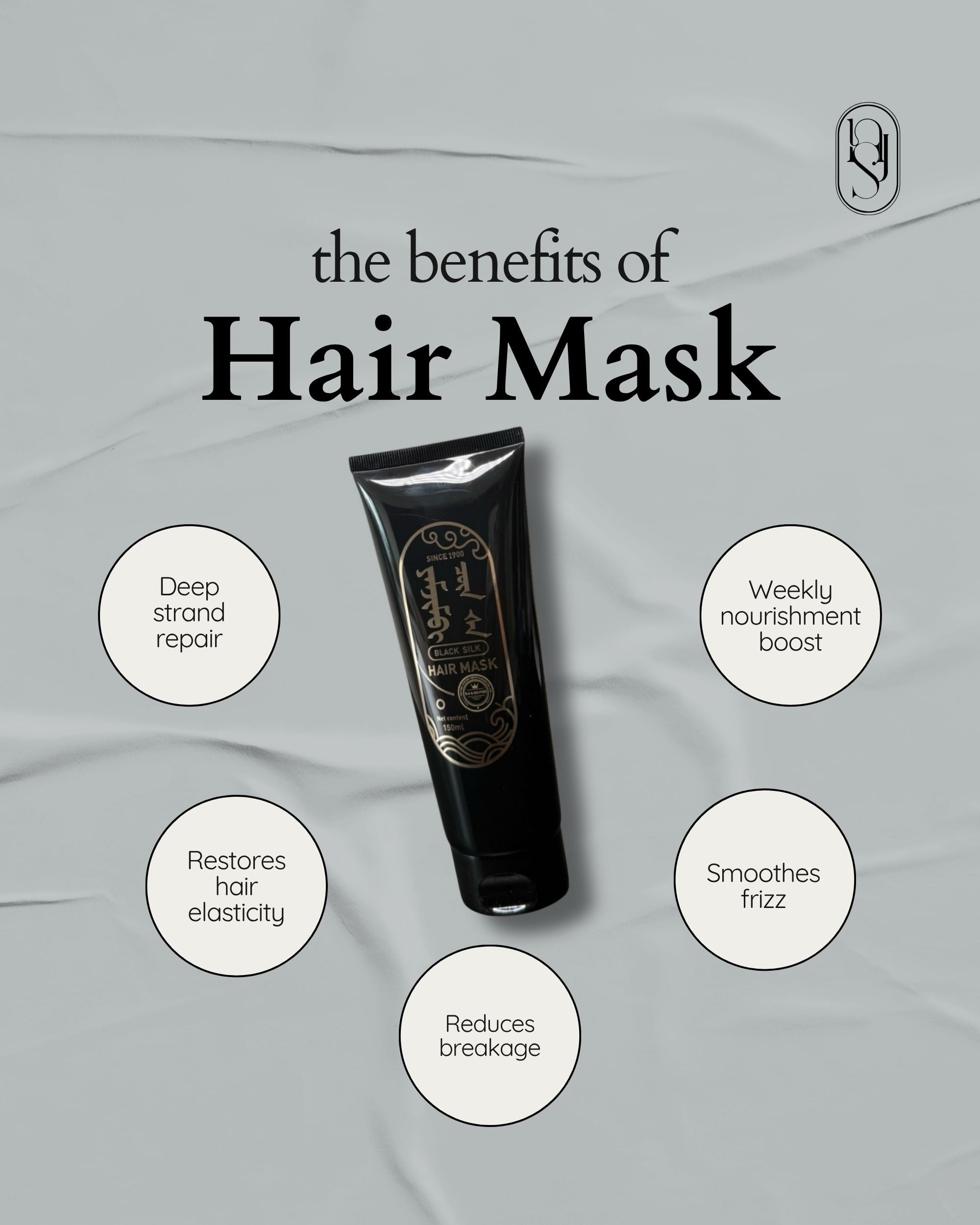 Black Silk Hair Mask