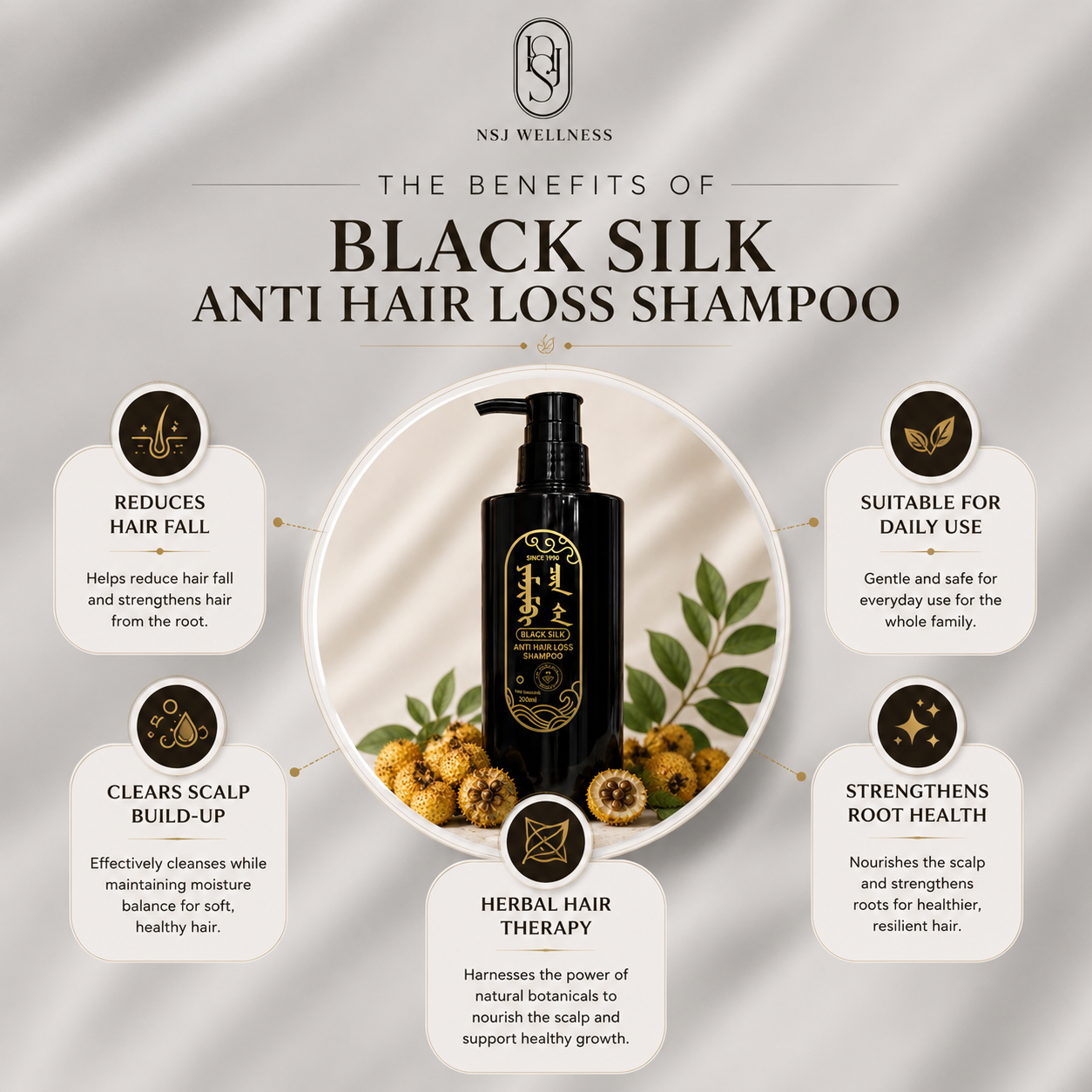 Black Silk Anti Hair Loss Shampoo