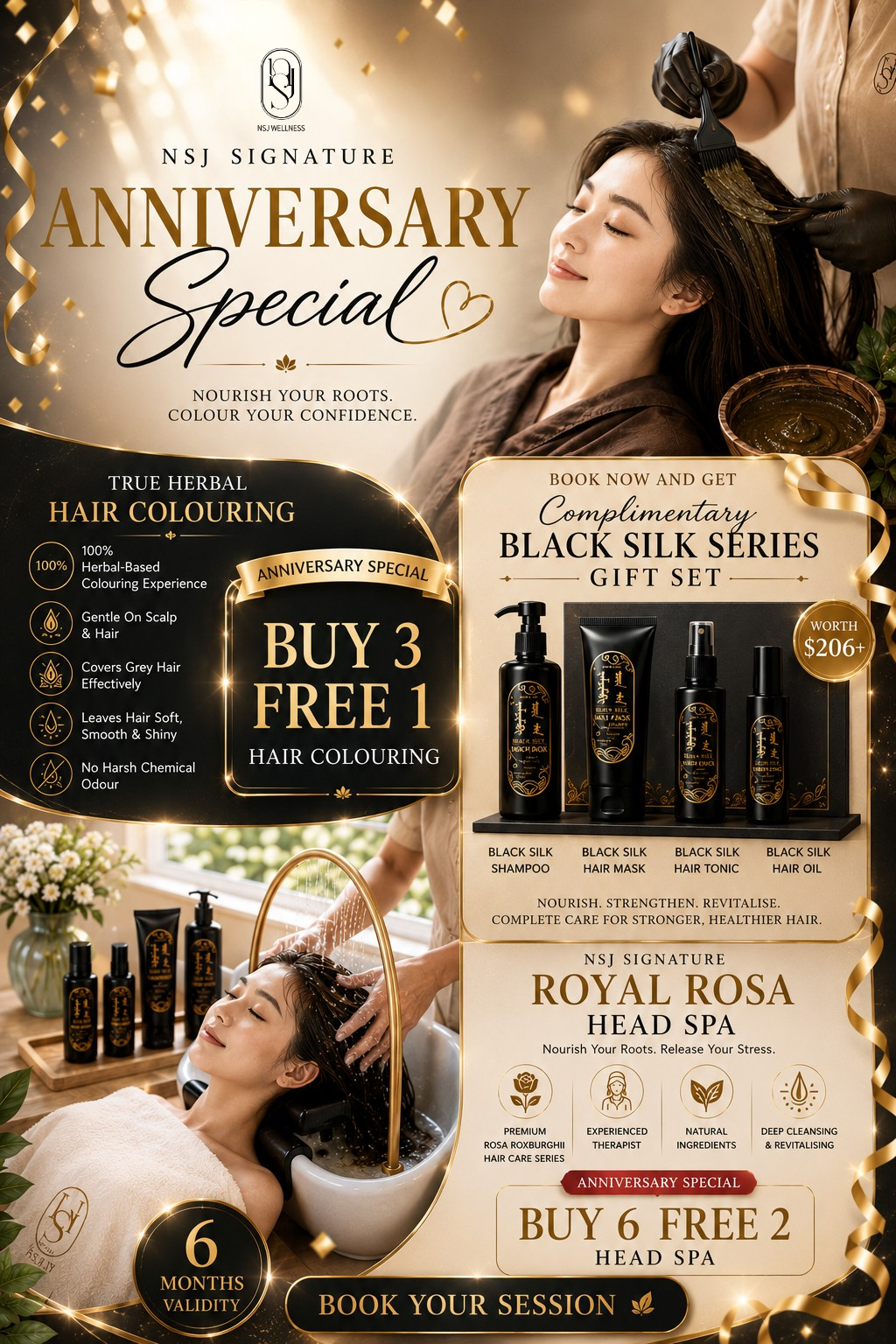 ANNIVESARY SALE - SIGNATURE ROYAL ROSA ROXBURGHII HEADSPA SESSION (12 SESSIONS)